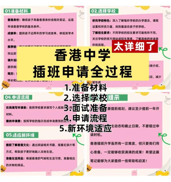 香港中学插班中介机构 2024年最新申请流程详解