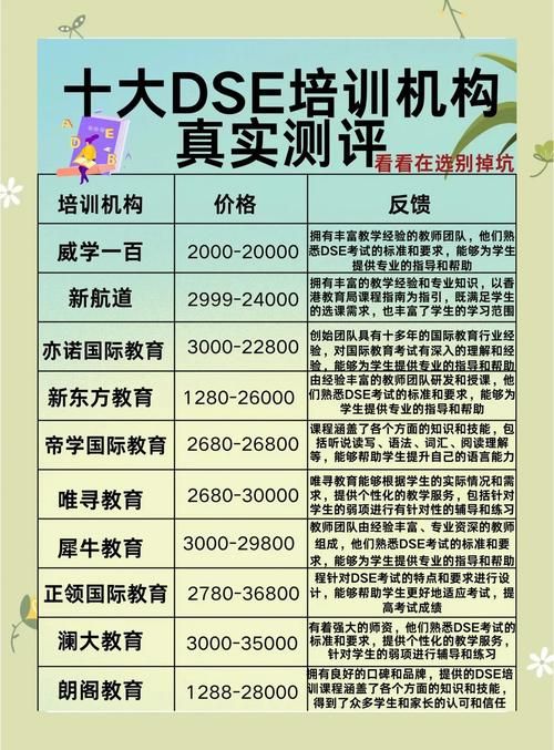 中国DSE培训机构选择指南 五大核心评估标准解析